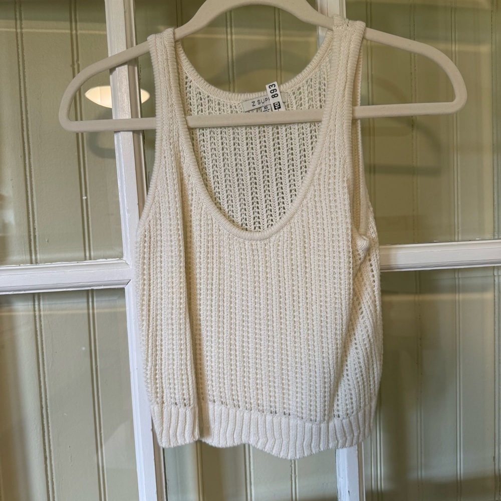 Z Supply White Knit Tank Top